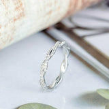 1.2ct Round Diamond Infinity Twisted Eternity Wedding Band 14k White Gold Finish