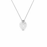 Cluster Heart Pendant Love Design Valentines Gift 14k White Gold Finish NO CHAIN