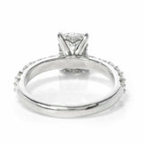 1.2ct Cushion Diamond Engagement Ring Solitaire with Accents 14k White Gold Over