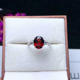 1ct Oval Cut Red Garnet Engagement Ring Diamond Leaf Accent 14k WhiteGold Finish