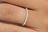 1.2ct Wedding Ring Band Baguette Cut Diamond Full Eternity 14k Yellow Gold Over