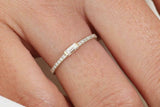 Half Eternity Wedding Band 0.85ct Baguette Cut Diamond 14k Yellow Gold Finish