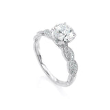 2.2ct Round Cut Diamond Infinity Vintage Engagement Ring 14k White Gold Finish