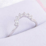 1.6ct Round Diamond Engagement Ring Crown Tiara Shape Women 14k White Gold Over