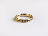 1ct Round Cut Black Diamond Wedding Band Full Eternity Women 18k YellowGold Over