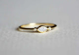 1ct Marquise Diamond Engagement Ring 14k Yellow Gold Over Round Accents Trilogy