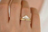 2ct Baguette Cut Diamond Engagement Ring 14k Yellow Gold Finish Art Deco Vintage