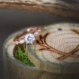 1.4ct Round Cut Diamond Engagement Ring 14k Rose Gold Finish Accents Solitaire