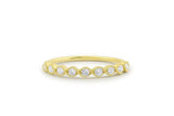 Infinity Half Eternity Wedding Band 0.7ct Round Cut Diamond 14k Yellow Gold Over