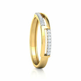 1ct Wedding Ring Band Round Cut Diamond Stylish Split Shank 14k Yellow Gold Over