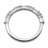 1.2ct Baguette Cut Diamond Stackable Half Eternity Band 14k White Gold Finish