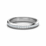 1ct Round Cut Diamond Anniversary Design Wedding Ring Band 14k White Gold Finish