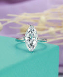 2ct Marquise Cut Diamond Solitaire Engagement Propose Ring 14k White Gold Finish