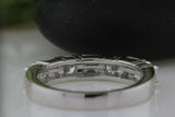 Eternity Wedding Ring Band 2ct Round & Baguette Cut Diamond 14k WhiteGold Finish