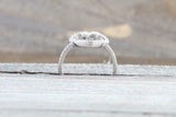 2ct Round Cut Diamond Engagement Ring Heart Hollow Design 14k White Gold Finish