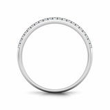 1ct Wedding Ring Band Round Cut Diamond Two Row Textured 14k White Gold Finish