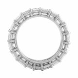 7Ct Emerald Cut Diamond Iced Cocktail Eternity Wedding Band 18K White Gold Over