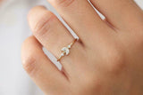 Dainty Minimalist Engagement Ring 0.5ct Marquise Cut Diamond 14k YellowGold Over