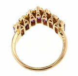 3ct Emerald Cut Purple Amethyst Engagement Ring Tiara Style 14k Yellow Gold Over