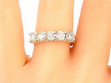 4Ct Round Cut Diamond 5 Stone Stackable Wedding Band Ring 14K White Gold Finish