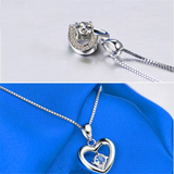 1.2ct Round Cut VVS1D Diamond Pendant Heart Shape 14k White Gold Finish NO CHAIN