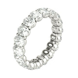 4.5Ct Oval Cut VVS1/D Diamond Full Eternity Wedding Band 14K White Gold Finish