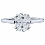 0.8ct Oval Cut Diamond Engagement Ring Solitaire Promise 14k White Gold Finish