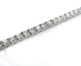 20Ct Round Brilliant Sparkle Diamond Gatsby Tennis Bracelet 14K White Gold Over