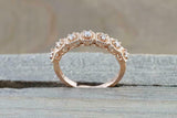 1ct Round Cut Diamond Wedding Band 14k RoseGold Finish Braided Square Minimalist