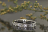 2Ct Round Baguette Diamond East West Eternity Wedding Band 14K White Gold Finish