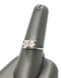 2Ct Round Cut Diamond Stylish Two Stone Engagement Ring 14K White Gold Finish