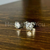 0.55ct Round Cut Moissanite Solitaire Stud Women Earrings 14k White Gold Plated