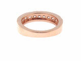 4Ct Round Cut Diamond Elegant 3Row Half Eternity Wedding Band 14K Rose Gold Over