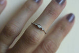 1ct Marquise Cut Diamond Engagement Ring 14k WhiteGold Over Round Accent Trilogy