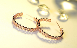 Infinity Round Circle Simple Big Hoop Earrings For Women in 14k Rose Gold Finish