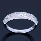 Half Eternity Wedding Ring Band 1.4ct Round Cut Diamond 18k White Gold Finish