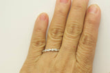 1.1Ct Round Cut Diamond Dainty Stackable Wedding Band 14K White Gold Finish