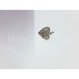 0.5ct Round Cut Moissanite Heart Love Pendant 14k White Gold Plated NO CHAIN