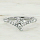 3ct Heart Cut Diamond Stackable Stylish Engagement Ring 14K White Gold Finish