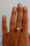 1ct Engagement Ring Oval Cut Diamond Accents Solitaire 14k Rose Gold Finish