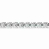 20Ct Round Cut Diamond Gatsby Halo Women Tennis Bracelet 14K White Gold Finish