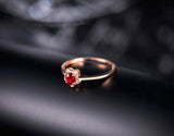 1Ct Oval Cut Pink Ruby Diamond Star Petite Engagement Ring 14K Rose Gold Finish