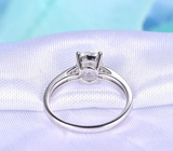 0.5ct Round Cut Diamond Engagement Ring 14k White Gold Finish Accents Solitaire