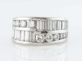 5ct Round Emerald Cut Diamond Art Deco Half Eternity Band 14k White Gold Finish