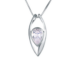 0.7ct Pear Cut VVS1 Diamond Pendant Unique Design 14k White Gold Finish NO CHAIN