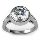 2ct Round Cut Diamond Cool Bezel Solitaire Engagement Ring 14k White Gold Finish