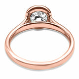 1.8ct Round Cut Diamond Engagement Ring Bezel Set Solitaire 14k Rose Gold Finish