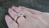 1ct Princess Cut Diamond Engagement Ring 14k Rose Gold Finish Solitaire Promise