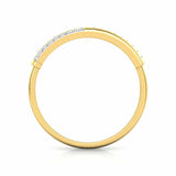 1ct Wedding Ring Band Round Cut Diamond Stylish Split Shank 14k Yellow Gold Over