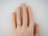 1.2ct Round Cut Diamond Engagement Ring Solitaire Vintage 14k White Gold Finish